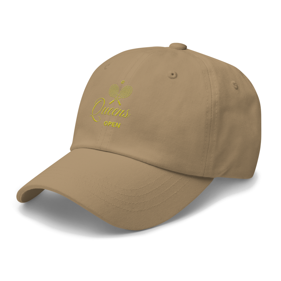 Beige cap with yellow text | Queens Country Club