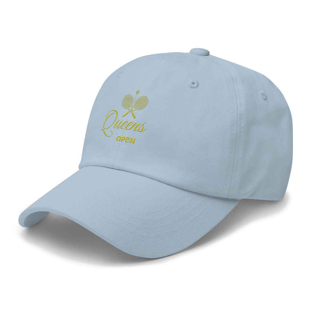 Light blue cap with 'Queens Open' logo | Queens Country Club