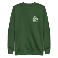 Green sweatshirt with a logo on the chest , Queens Unisphere Golf Sweatshirt | Queens Country Club