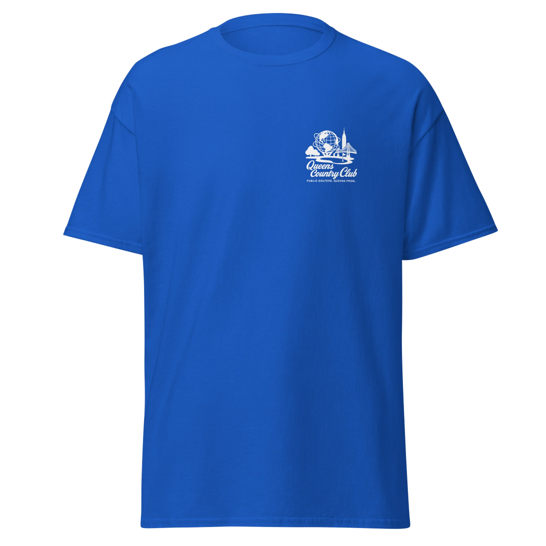 Queens Unisphere Golf Tee – product view 5, Queens golf apparel by Queens Country Club