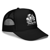 Queens Unisphere Golf Foam trucker hat – product view 2, Queens golf apparel by Queens Country Club