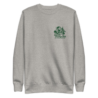 Gray sweatshirt with a green logo - Queens Unisphere Golf Sweatshirt | Queens Country Club