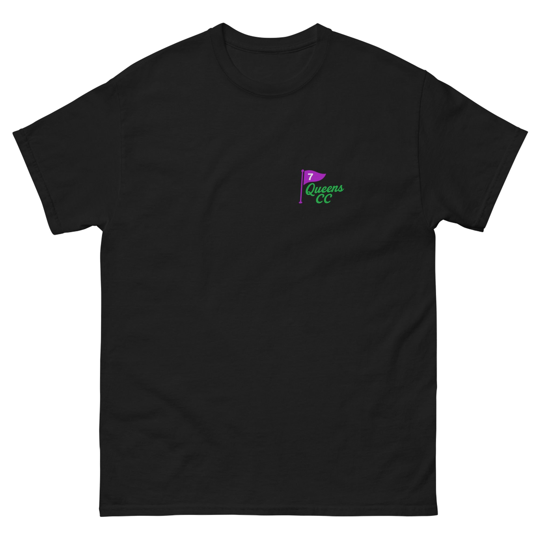 Queens CC “City’s Country Club” Tee – product view 5, Queens golf apparel by Queens Country Club