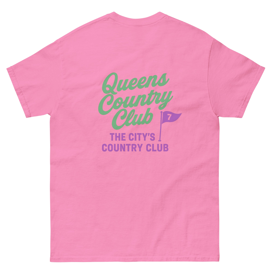Queens CC “City’s Country Club” Tee – product view 16, Queens golf apparel by Queens Country Club
