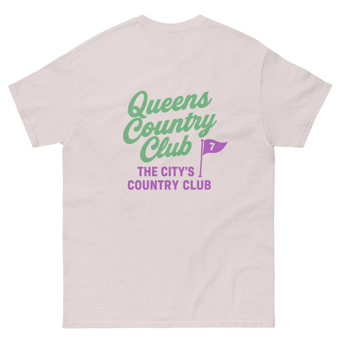 Queens CC “City’s Country Club” Tee – product view 24, Queens golf apparel by Queens Country Club