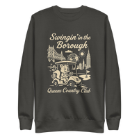 QCC Swingin’ Boro Sweatshirt in Vintage Black — front view | Queens Country Club