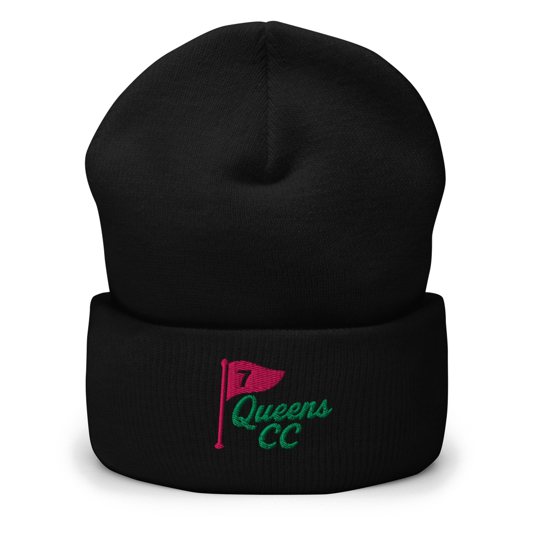 No.7 QCC Beanie in Black | Queens Country Club