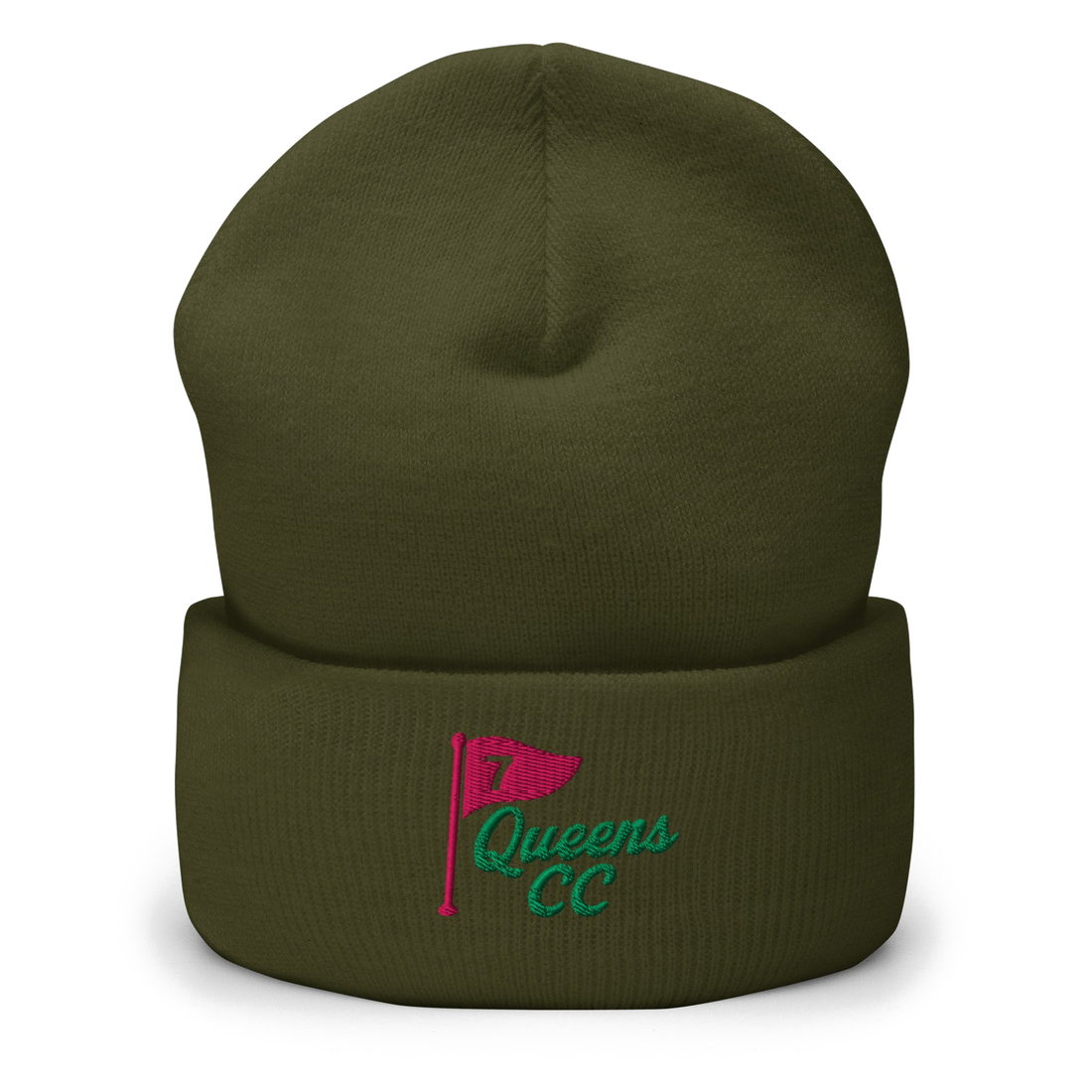 No.7 QCC Beanie in Olive | Queens Country Club
