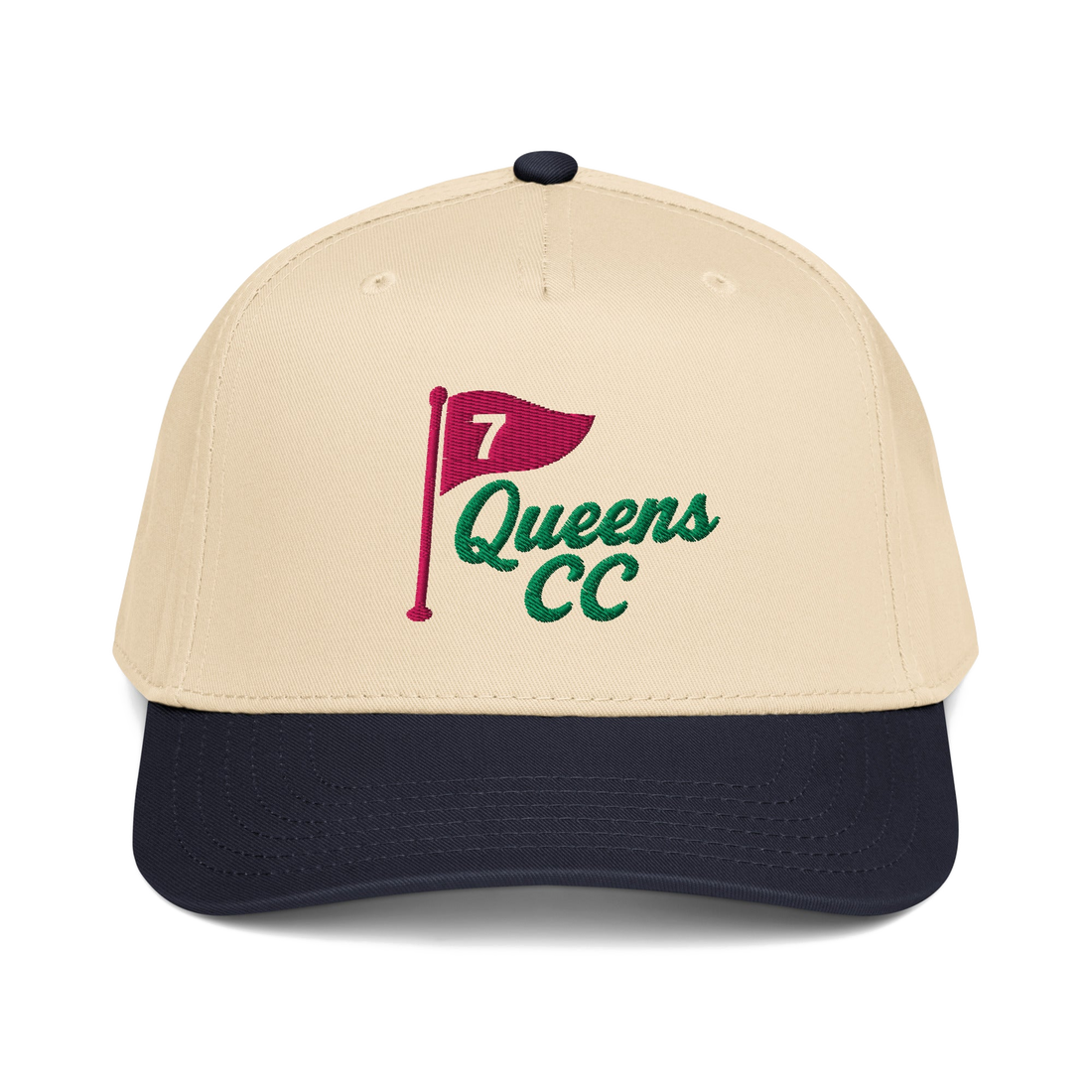 QCC NO. 7 Golf Cap in Navy Brim | Queens Country Club