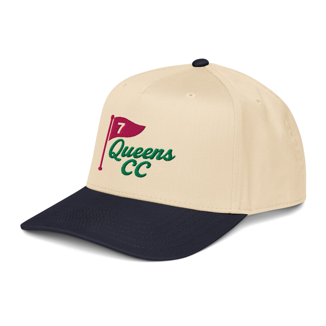 QCC NO. 7 Golf Cap in Navy Brim | Queens Country Club