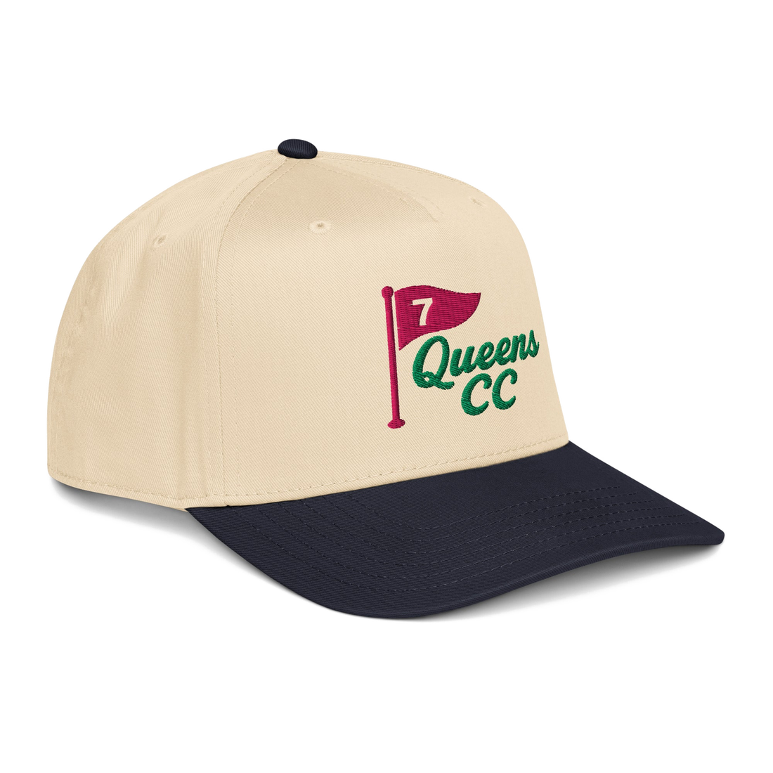 QCC NO. 7 Golf Cap in Navy Brim | Queens Country Club