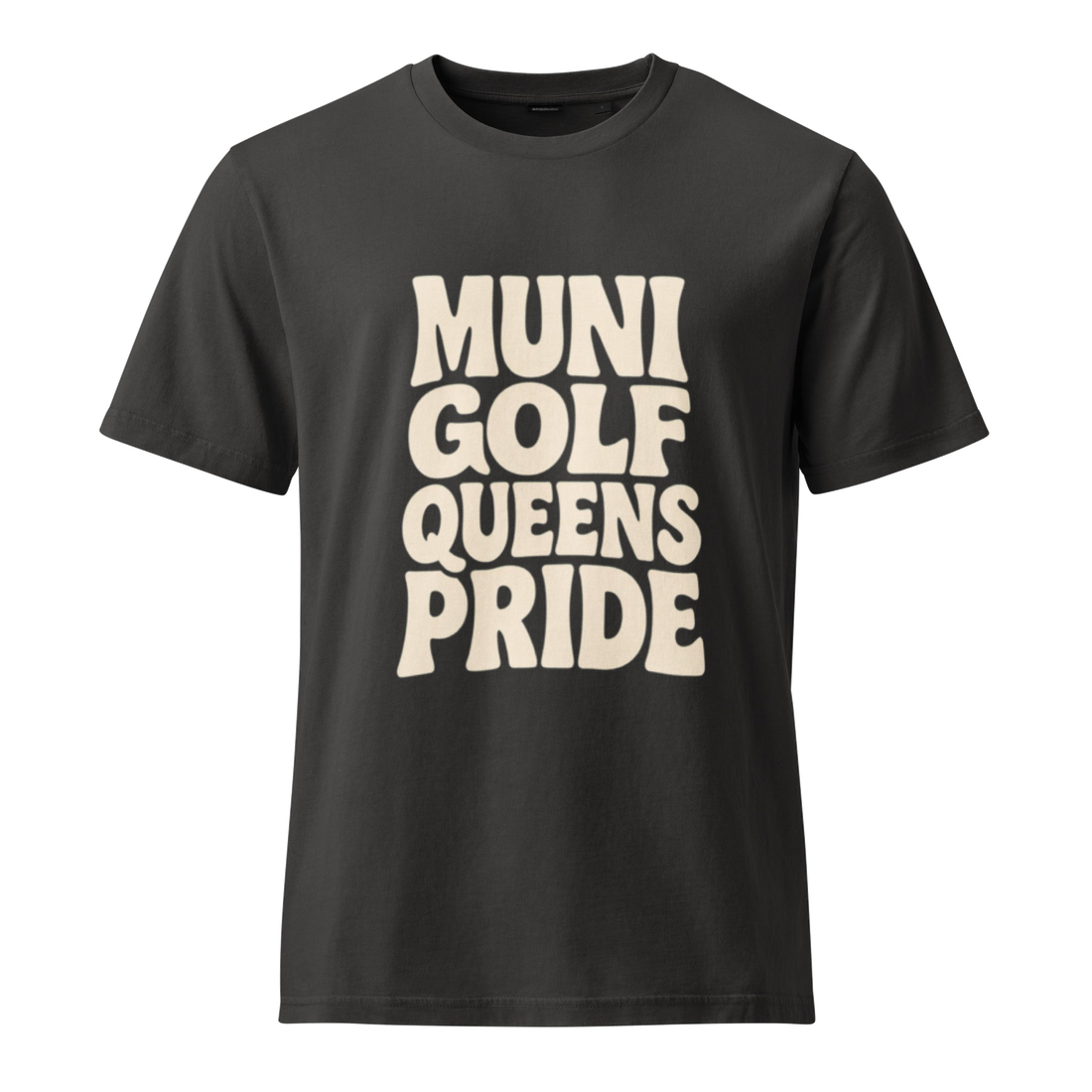 Golf Queens Pride T-shirt from Queens Country Club inspired by NYC municipal golf culture.