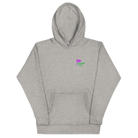 Queens CC “City’s Country Club” Hoodie in Carbon Grey — front view | Queens Country Club