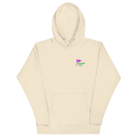 Queens CC “City’s Country Club” Hoodie in Bone — front view | Queens Country Club