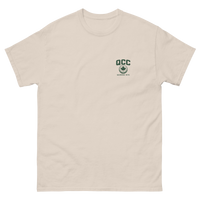Queens Golf Dept. Tee - Green in Natural — front view | Queens Country Club