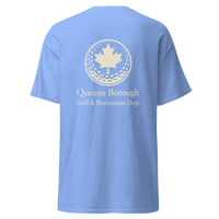 Queens Golf Dept. Tee in Carolina Blue — back view | Queens Country Club