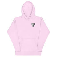 Queens Golf Dept. Hoodie with green Queens Borough Golf & Recreation Dept. graphic — Lavender front view | Queens Country Club