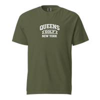 Queens Collegiate Golf Tee White — front view | Queens Country Club