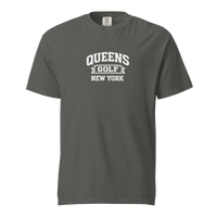 Queens Collegiate Golf Tee White — front view | Queens Country Club