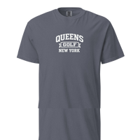 Queens Collegiate Golf Tee White — front view | Queens Country Club