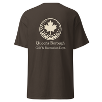 Queens Golf Dept. Tee – back view, Queens golf apparel by Queens Country Club