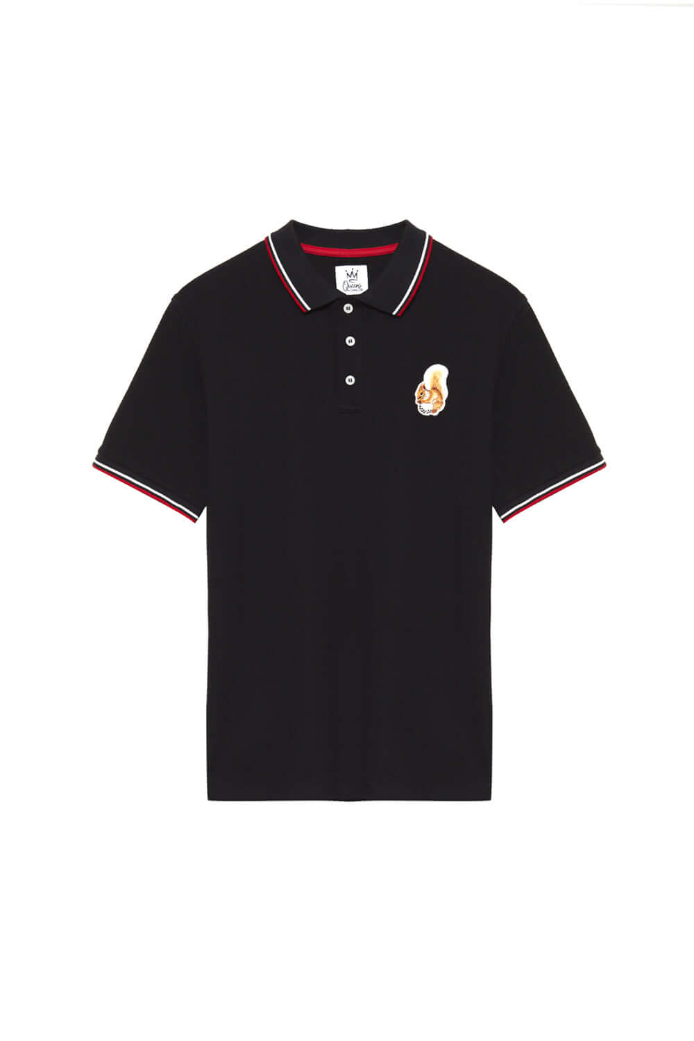 Men's Squirrel Logo Polo Shirts - Queens Country Club