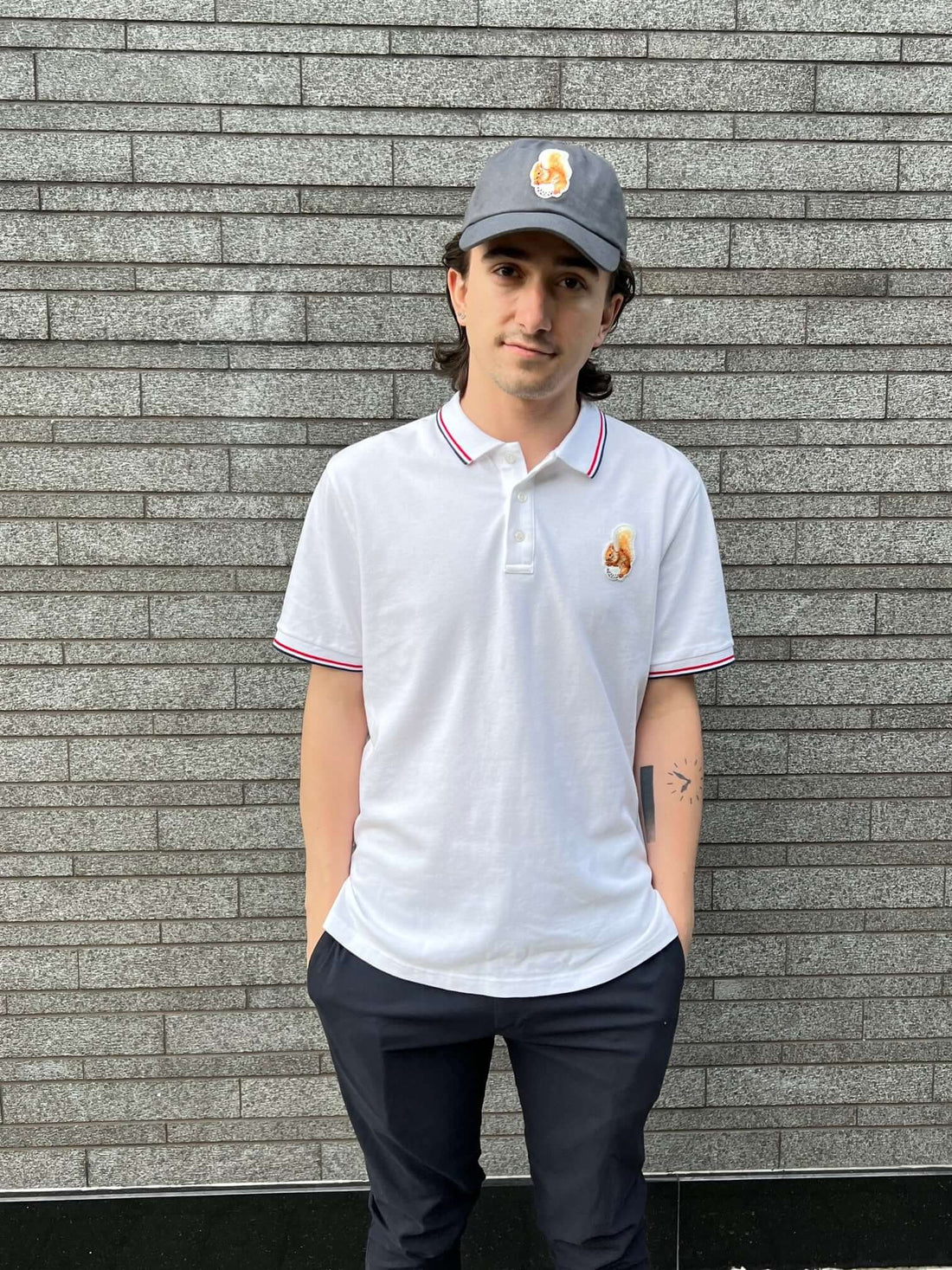 Men's Squirrel Logo Polo Shirts - Queens Country Club