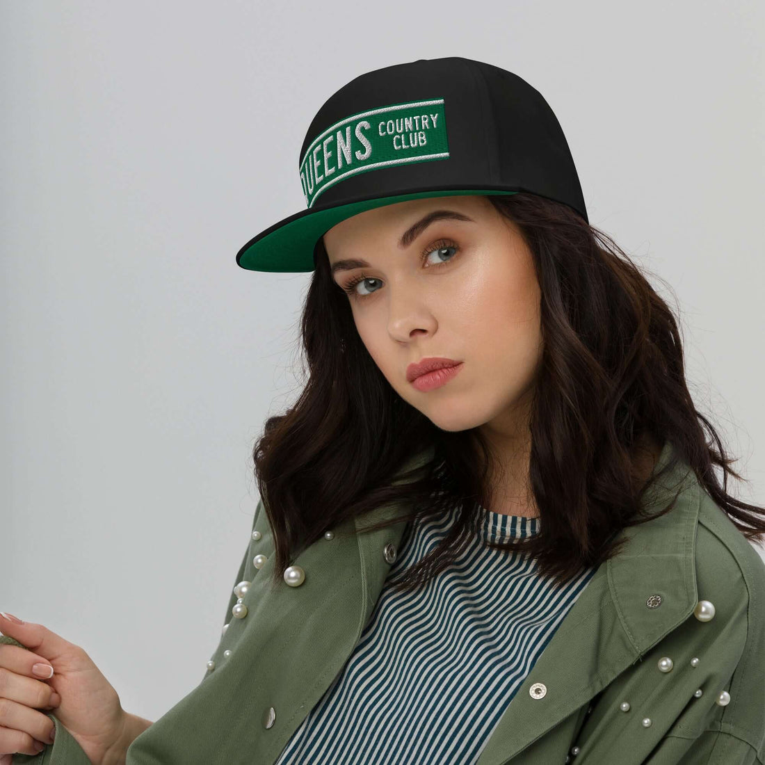Queens CC Street Sign Flat Bill Cap - Queens Country Club