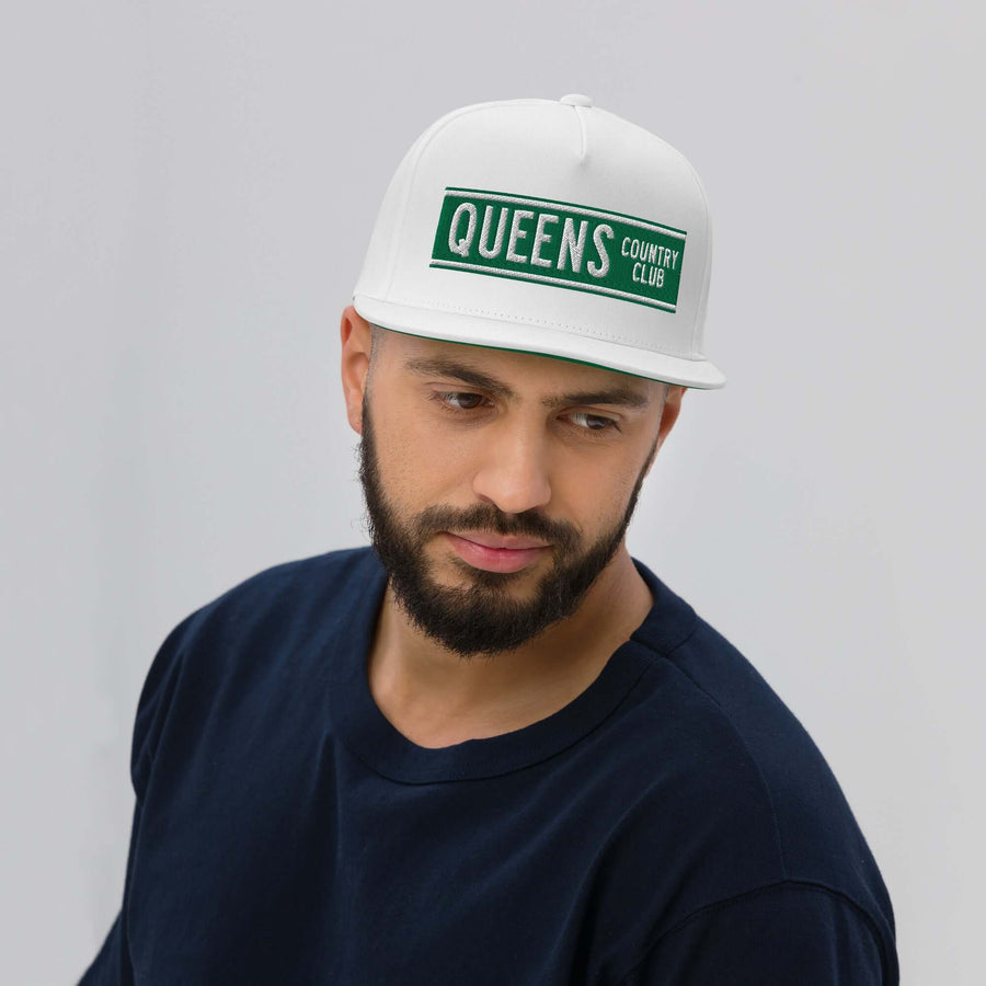 Queens CC Street Sign Flat Bill Cap - Queens Country Club