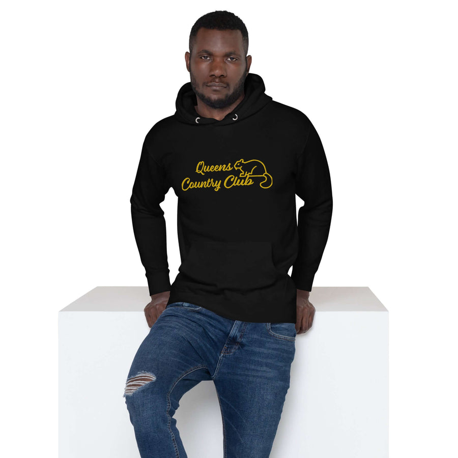 Men's Queens Country Club Embroidery Hoodie - Queens Country Club