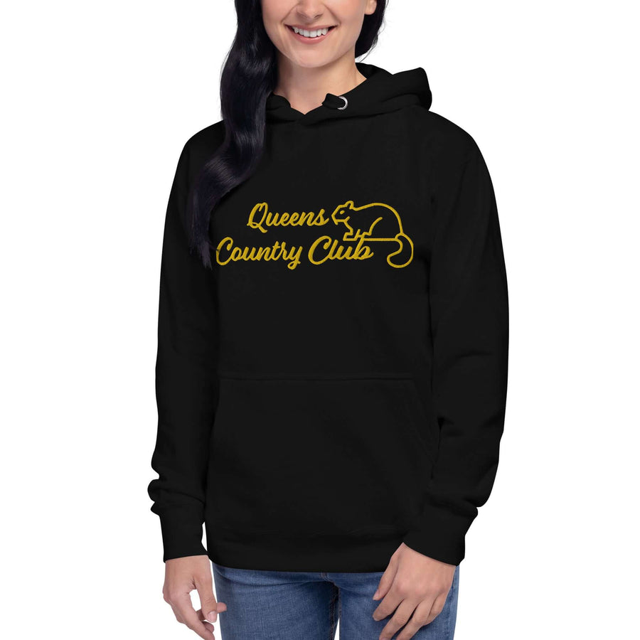 Men's Queens Country Club Embroidery Hoodie - Queens Country Club