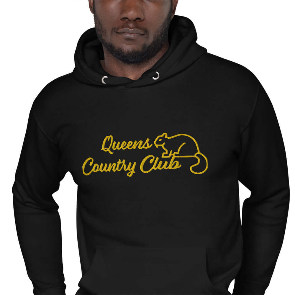 Men's Queens Country Club Embroidery Hoodie - Queens Country Club