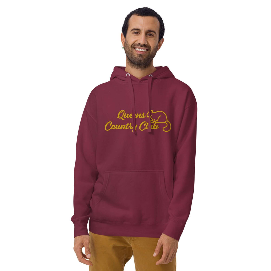 Men's Queens Country Club Embroidery Hoodie - Queens Country Club