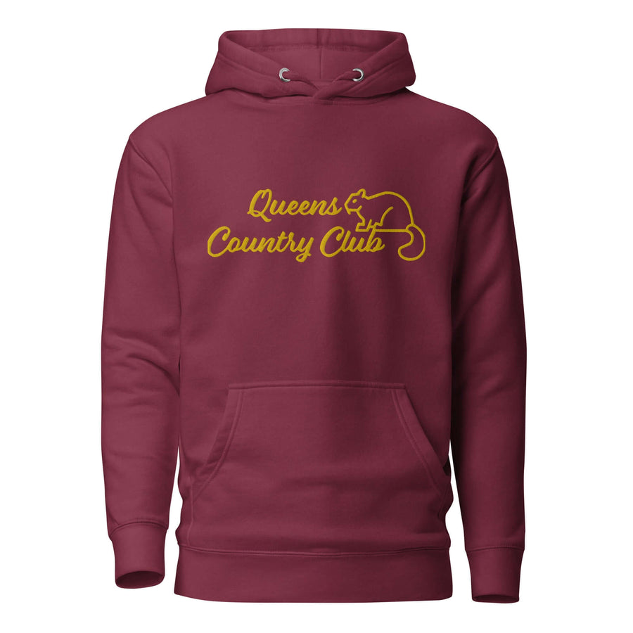 Men's Queens Country Club Embroidery Hoodie - Queens Country Club