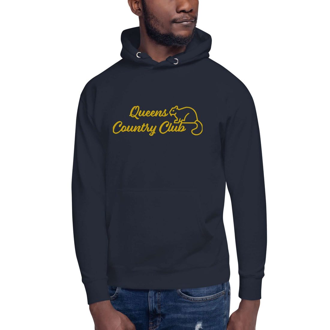 Men's Queens Country Club Embroidery Hoodie - Queens Country Club